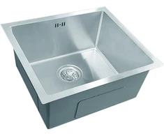 Nerūdijančio plieno plautuvė D4843H SATIN su sifonu