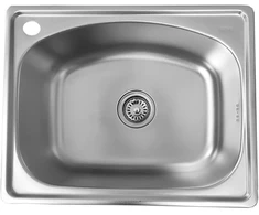 Nerūdijančio plieno plautuvė D5544P su sifonu