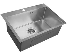 Nerūdijančio plieno plautuvė D6045H SATIN su sifonu