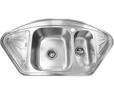 Nerūdijančio plieno plautuvė U10255F SATIN su sifonu