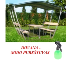 Pavėsinė Nevada 2m (uždengtas stogas) DOVANA Sodo purkštuvas