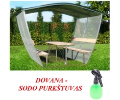 Pavėsinė Nevada 2m (uždengtas stogas ir šonai) DOVANA Sodo purkštuvas