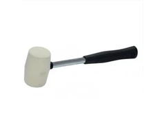 Plaktukas guminis 225g baltas met. rankena MEGA