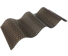 Polikarbonatas banguotas Diamond 1050x3000 2.8mm bronza