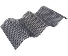 Polikarbonatas banguotas Diamond 1050x6000 2.8mm pilkas