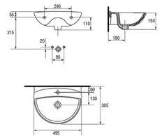 Praustuvas Cersanit MITO Raudonas 50