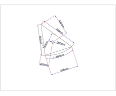 Pusiau veidrodinis stiklas 655x795x586