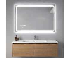 Veidrodis 45630 LED išmanus su funkcija nuo rasojimo, laikrodžiu ir termometru