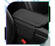 Automobilio porankio pagalvėlė, juoda, eko oda A152