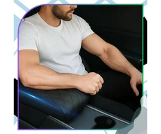 Automobilio porankio užvalkalas, juodas, eko oda A249