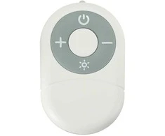 Belaidis USB stalo ventiliatorius su nuotolinio valdymo pultu ir lempa, 4 greičiai, 18 cm, baltas