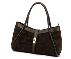 Skórzana torebka Camilla PREMIUM 10.014 CROCO su paskiem