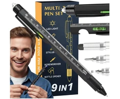 Bez Marki Daugiafunkcis taktinis multitool rašiklis 9in1 metalinis