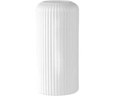 Dekoratyvinė balta plastikinė vaza, 20 cm