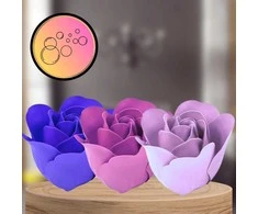 Dekoratyvinės muilinės rožės, violetinės, 9 vnt. dovanų rinkinys