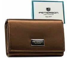 Didelė piniginė moterims Peterson, ruda PT61