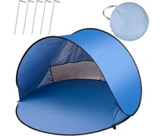 Didelis automatinis paplūdimio tentas su dėklu 146x146 cm
