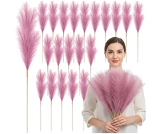 Dirbtinė rožinė pampų žolė PVC 56,5 cm (20 vnt.) N82