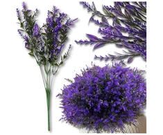 Dirbtinės violetinės levandos šakelės 35 cm, 12 vnt. N36