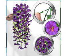Dirbtinių gėlių girlianda, violetinė, 3 vnt.