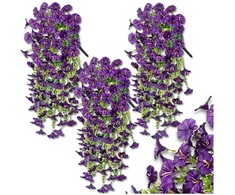 Dirbtinių gėlių girlianda, violetinė, 3 vnt.