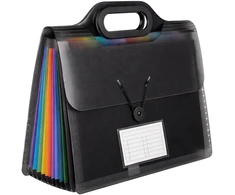 Dokumentų dėklas A4 juodas PVC su rankena N141
