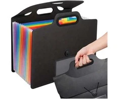 Dokumentų dėklas A4 PVC, juodas, 13 skyrių