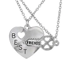 Draugystės vėriniai „Best Friends“ – Širdis ir Raktas (2 vnt.)