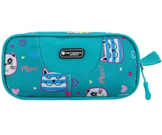 Dviejų skyrių mokyklinis penalas su katinėlių raštu – Peterson