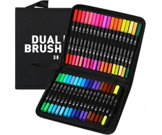 Bez Marki Dvipusiai Akriliniai Flomasteriai Dual Pen – 36 Spalvos