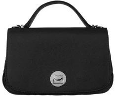 Elegantiška moteriška „David Jones“ juoda crossbody rankinė su dygsniuotais šonais