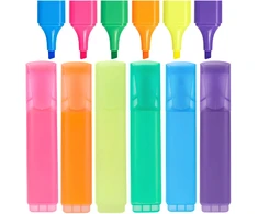 Fluorescenciniai žymekliai, 6 neoninių spalvų