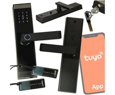 Išmanioji elektroninė durų spyna su kodu ir pirštų atspaudu