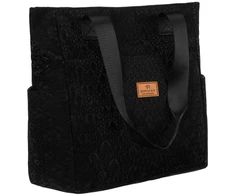 Juoda medžiaginė moteriška „Rovicky“ shopper tipo rankinė RP40