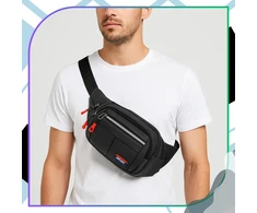Juoda sportinė juosmens rankinė (unisex) D30