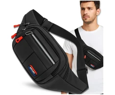 Juoda sportinė juosmens rankinė (unisex) D30