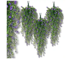 Kabantys dirbtiniai vijokliniai žiedai, violetiniai, 3 vnt. N33