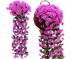 Kabantys dirbtinis gebenės žiedas, violetinis 85 cm N14