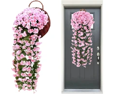 Kabantys dirbtinis rožinis gebenės vijoklis 85 cm N15
