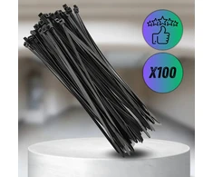 Kabelių tvirtinimo dirželiai juodi 200x4,8 mm (100 vnt.) A27