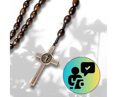 Kaklo papuošalas - rožančius P11, rudas