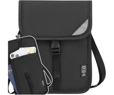 Edibazzar Kelioninė dokumentų rankinė RFID organizatorius pasui juoda