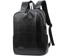 Kelioninė miesto kuprinė BAD&amp;BAGS, juoda, odinė