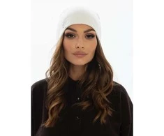 Peterson Moteriška kepurė su kristalais, balta, 7545