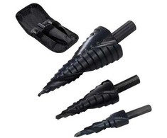 Kūginis pakopinis grąžtas, 3 vnt., 4-32mm A206