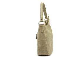 Skórzana torebka damska na ramię Luka 24-085 Croco Gold