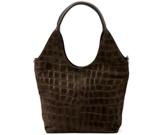Damska torebka shopper Luka 26-013 Croco ze skóry naturalnej