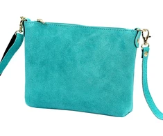 Vera Pelle Torebka Damska Listonoszka Skórzana Mała Złote Okucia Crossbody