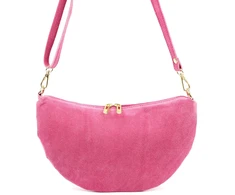 Vera Pelle Torebka Damska Listonoszka Skórzana Mała Złote Okucia Crossbody