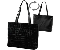 Skórzana torebka na ramię Luka 26-158 CROCO DOUBLE A4